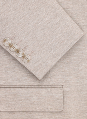 Jasnobrązowa dzianinowa marynarka męska