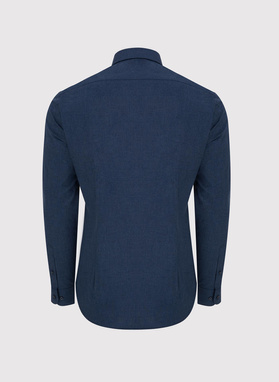 Granatowa koszula melanż