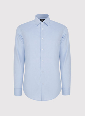Gładka koszula męska w kolorze niebieskim