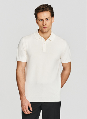 Ecru polo męskie