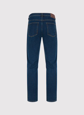 Granatowe spodnie męskie jeans