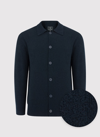 Męski sweter rozpinany z kołnierzykiem polo