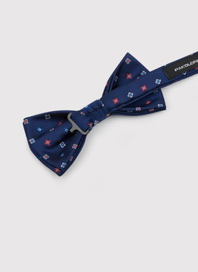 Granatowa mucha męska w drobne wzorki