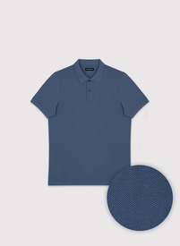 Ciemnoniebieskie bawełniane polo męskie