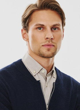 Sweter męski rozpinany w granatowym kolorze