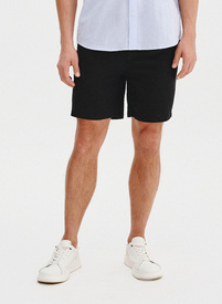 Czarne spodenki męskie z lnem