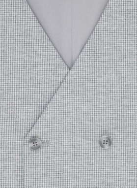 Dwurzędowa kamizelka męska w drobną kratę