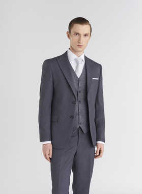 Elegancki szary garnitur męski
