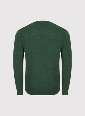 Zielony sweter męski z wełną