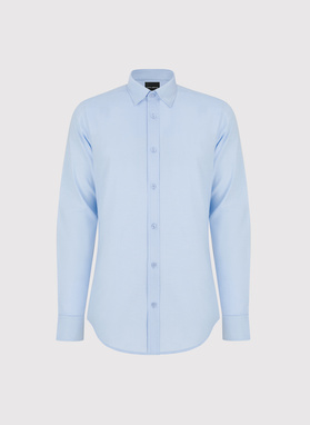 Niebieska bawełniana koszula męska