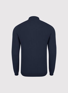 Granatowy półgolf męski