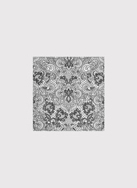 Jedwabna czarna poszetka we wzór