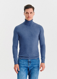 Golf męski w niebieskim kolorze