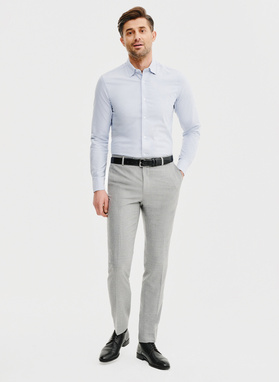 Niebieska bawełniana koszula męska