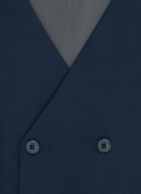 Granatowa dwurzędowa kamizelka męska