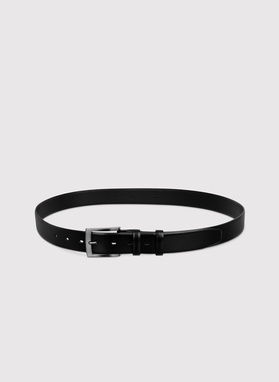 Czarny skórzany pasek męski