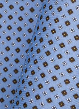 Niebieska poszetka w mikrowzór