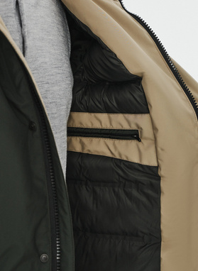 Zielona kurtka męska z kapturem