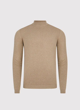 Półgolf męski w beżowym kolorze