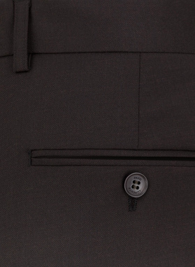 Brązowe spodnie garniturowe