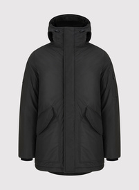 Zimowa kurtka z kapturem w kolorze czarnym