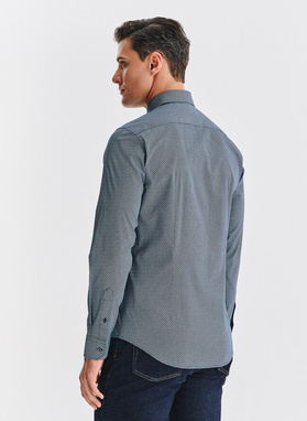 Bawełniana koszula w mikrowzór