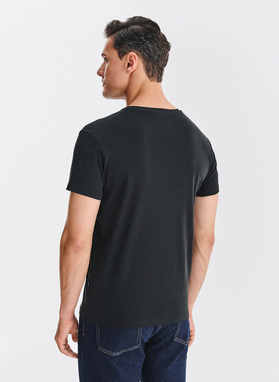 Czarny t-shirt męski