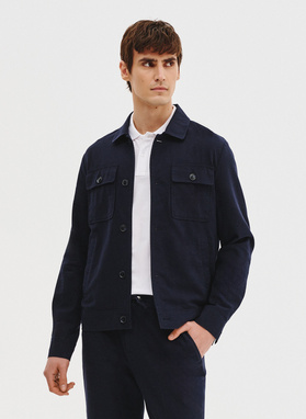 Bawełniana wiosenna kurtka z lnem