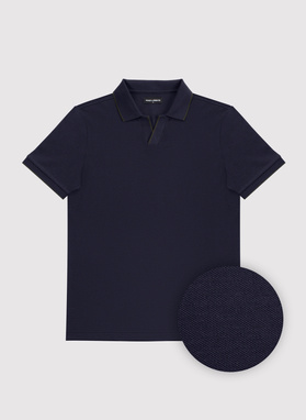 T-shirt polo granatowy