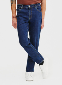 Granatowe spodnie męskie jeans