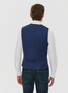 Granatowa męska elegancka kamizelka