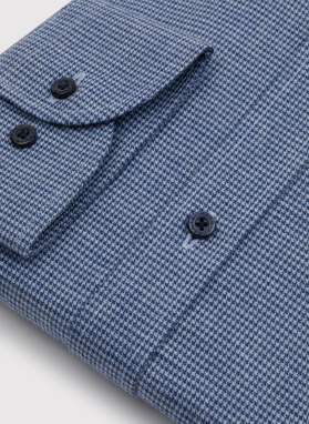 Granatowa koszula w pepitkę