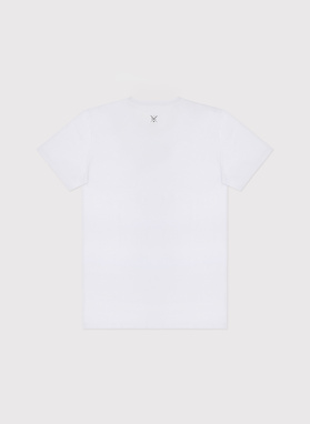 Biały gładki t-shirt męski