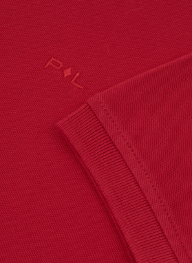 Gładki t-shirt polo w czerwonym kolorze