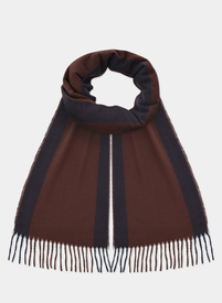 Brązowy szalik z lamówką