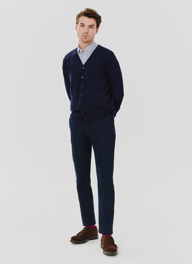 Męski kardigan w kolorze granatowym