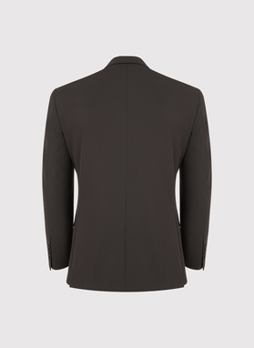 Ciemnobrązowy garnitur męski