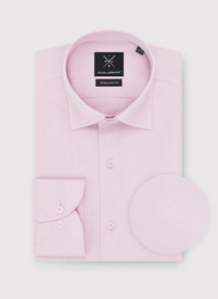 Koszula męska z długim rękawem w kolorze różowym