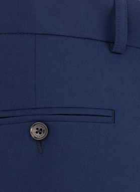 Granatowy garnitur męski z wełną