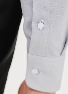 Gładka koszula męska w kolorze szarym