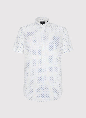 Koszula męska w niebieski mikrowzór