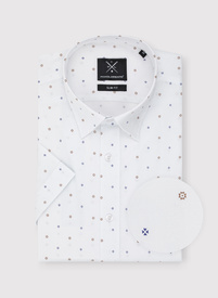 Koszula męska z krótkim rękawem mikrowzór