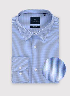 Dzianinowa koszula męska w pepitkę