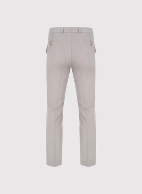 Gładki beżowy garnitur męski