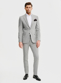 Szary garnitur męski