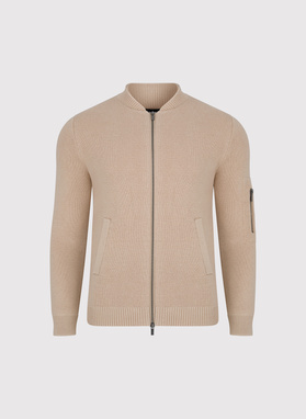 Rozpinany kardigan w kolorze beżowym