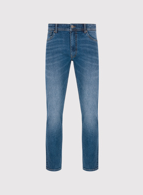 Granatowe jeansowe spodnie męskie