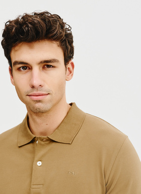 Oliwkowe polo longsleeve