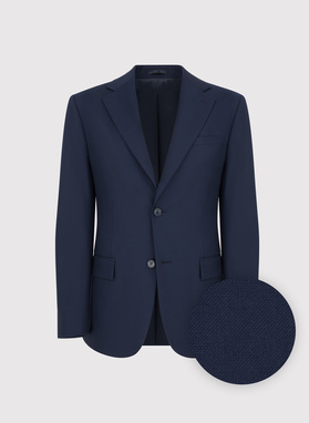 Granatowy garnitur męski z wełną