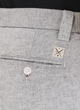 Szare szorty męskie z lnem